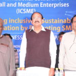 Hon’ble Vice President of India Mr. M. Venkaiah Naidu, Mr. Suresh P. Prabhu, Hon’ble Minister, Ministry of Commerce and Industry, Government of India and WASME President Mr. Alhaji Babale Umaru Girei at 21st ICSME 20177